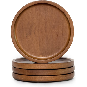 ที่รองแก้วไม้หรูหราทำด้วยมือในไม้มะม่วงที่มีเมล็ดพืชธรรมชาติที่เหมาะสำหรับการตกแต่งบ้านและการจัดวางโต๊ะ - Product Image 1