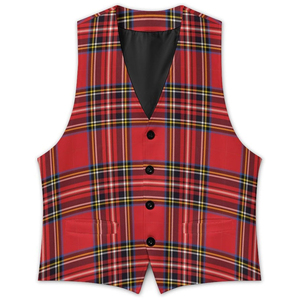 Gilets/gilets écossais formels à motif droit en tartan avec fermeture à boutons Scotland Kilt Company gilets écossais pour hommes - Product Image 5