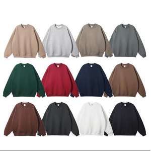 Ropa de calle Unisex de gran tamaño de lana de alta calidad, Sudadera de cuello redondo en blanco para hombres, sudaderas con capucha personalizadas en relieve 3D - Product Image 2