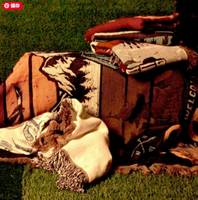 Couverture portable HYUGA Wander Quest toutes saisons en coton et fibre de polyester 172x122cm pour aventures en plein air, pique-niques, camping, voyages, randonnée