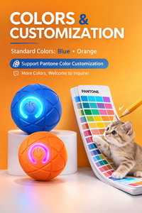 Jouet interactif pour animaux de compagnie, balle roulante électrique rechargeable par USB, en PC et TPR, résistant aux morsures, mouvement automatique, pour chien et <span class=keywords><strong>chat</strong></span> - Product Image 3