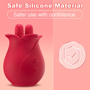 Vibrateur Romeo Rose avec fonction de léchage double langue pour femmes - Product Image 2