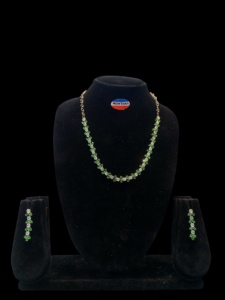 Mode élégant en acier inoxydable Vintage femmes bijoux étincelants collier et boucle d'oreille ensemble cadeau de fête de mariage - Product Image 6