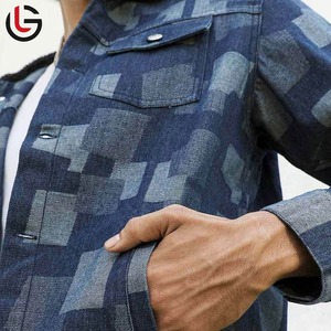 Veste en jean pour homme, 100% coton, respirante, à col rabattu pour l'extérieur et grande taille - Product Image 5