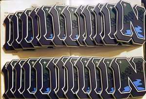 <b>Baseball</b> and American Football Helmet Bumpers Rubber PVC with 3D adhesive tape backing - Product Image 6