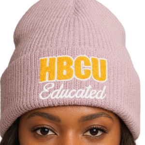 Hbcu หมวกบีนนี่ลาเวนเดอร์เพื่อการศึกษาหมวกอะคริลิคปักด้วยกำมะหยี่หมวกแฟชั่นตามสั่งสไตล์กรีก - Product Image 4
