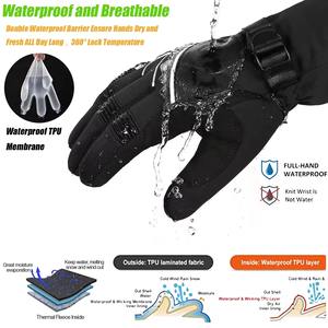 Haute meilleure qualité taux compétitif hiver neige gants d'hiver chaud hommes coupe-vent imperméable pour gant de Ski meilleure qualité prix pas cher - Product Image 3