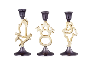 Fantástico candelabro de mesa, portavelas, producto hecho a mano de Metal de calidad superior para suministros domésticos con acabado negro y dorado - Product Image 6