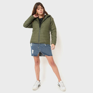 Chaqueta de invierno personalizada para mujer, Abrigo acolchado con cremallera Unisex con relleno de algodón de talla grande, Abrigo acolchado corto largo y suelto para mujer - Product Image 5