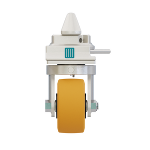Nouveau 1.68 tonnes Twistlock conteneur d'expédition roulettes solide fer pneumatique frein pivotant PU matériel pour un transport pratique - Product Image 3