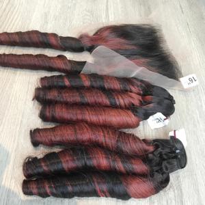 Bouncy Curly Ginger Virgin Hair HD Lace Front for Lace Long <b>Deep</b> <b>Wave</b> <b>Wig</b> for Women 250% Density - Product Image 2