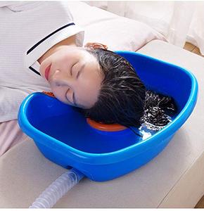 Bedside Shampoo <b>Basin</b>, <b>Portable</b> <b>Hair</b> <b>Washing</b> <b>Basin</b> with Head Cushion and Retractable Hose, Freestanding - Product Image 4