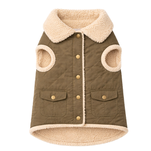 Dog Insulated Utility Jacket Winter Pet <b>Coat</b> Sleeveless Button Front Warm Vest For Small Medium Large Dogs - Product Image 4