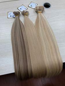 High Quality 100% Remy Vietnamese Human Hair Extension Double Drawn Flat Weft 2mm Bundle Wholesale Raw Unprocessed Wave Style - Product Image 4