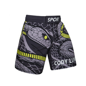 Pantalones Cortos de MMA Unisex Personalizados de Alta Calidad, Material de Poliéster/Algodón, Impresión por Sublimación Completa, Colores y Tallas Personalizadas para Adultos - Product Image 3