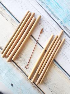 Bamboo Drinking <b>Straw</b> Set 99 Gold Data Eco Friendly Reusable Biodegradable <b>Straws</b> For Juice <b>Cocktails</b> - Product Image 6