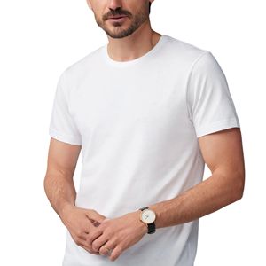 Camiseta Formal de Manga Corta con Cuello Redondo para Hombre BlanqWear, Ajuste Holgado, 100% Algodón Premium de 280g, Antibacteriana y de Secado Rápido - Product Image 1