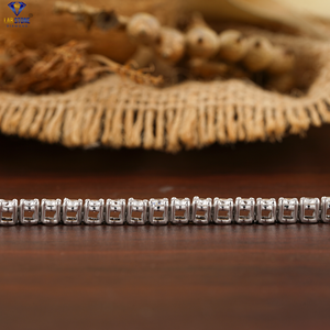 สร้อยข้อมือเทนนิสเพชรทรงกลมตัดสวยงาม2.91กะรัตทองคำขาว18K เครื่องประดับเพชร cvD/hpht - Product Image 4