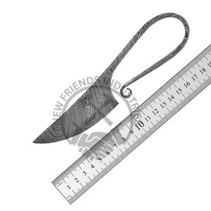 Hot Selling Customizable DIY Grade Hand Forged Full Tang Medieval Damascus <b>Knife</b> with Torsion Pattern Including Leather Sheath - Product Image 1