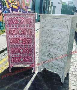 Incrustation d'os Table de chevet en os Table de chevet en os Incrustation d'os de buffle Salon Ferme Hôtel Meubles de maison - Product Image 3