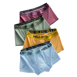 Boxer da Uomo Traspiranti 100% Cotone, Design Semplice con Opzioni Vita Alta e Media, Tessuto Monouso con Logo in Vita - Product Image 1
