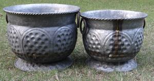 Qualité standard sol décoratif nouvelle jardinière galvanisée Design classique incroyable Pots de fleurs ensemble de 3 pour la décoration de la maison - Product Image 6