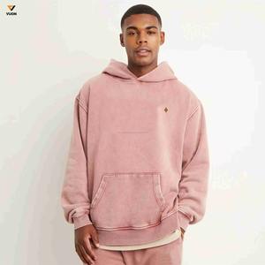 Venta al por mayor de algodón pesado French Terry Hoodie para hombres personalizado Vintage mono lavado sol desvanecido diseño Digital liso teñido para - Product Image 1