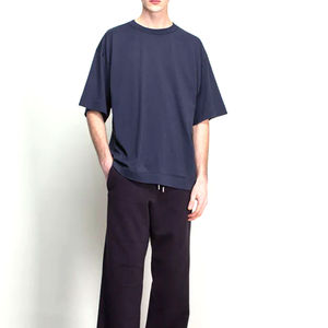 เสื้อยืดวินเทจของผู้ชายพิมพ์ลายออกแบบได้ตามต้องการผลกระทบจากกรดฟอกสีแสงแดดโอเวอร์ไซส์สไตล์ขาดๆน้ำหนักผ้าฝ้าย100% - Product Image 4