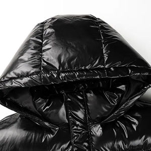 Chaqueta de Plumón Personalizada con Logotipo OEM de Alta Calidad, Chaqueta Gruesa con Capucha para Hombre, Chaqueta Bomber de Invierno Personalizada, Chaqueta de Plumón Brillante para Hombre - Product Image 5