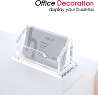 Exhibidor de Tarjetas de Visita de Acrílico Transparente Moderno y Ecológico OEM, Soporte de Plástico Personalizado para Tarjetas de Visita de Escritorio para Oficina