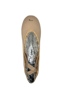 Chaussons de ballet personnalisés en toile à semelle fendue, légers et flexibles, pour la pratique et la performance, unisexe, OEM ODM - Product Image 3