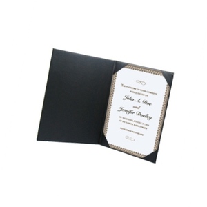 Porte-certificat de taille A4 de haute qualité, cuir véritable, couleur noire, meilleur porte-certificat - Product Image 1