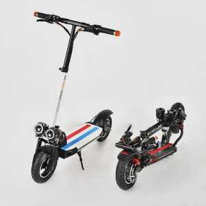 Scooter Eléctrico Plegable de Dos Ruedas con Altura Ajustable, Motores Dobles de 1800 Vatios, Marco de Hierro, Personalizable OEM de Grado DIY - Product Image 2