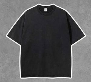 T-shirt graphique vierge imprimé à l'acide avec impression en gros Style de t-shirt vintage en jersey de coton épais imprimé tricoté - Product Image 5