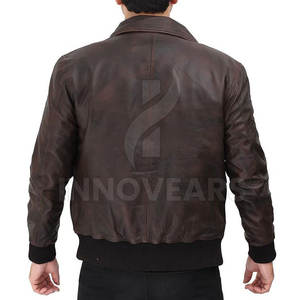 เสื้อแจ็กเก็ตหนังผู้ชายอบอุ่นแบบลำลองสำหรับฤดูหนาวระบายอากาศได้ดี - Product Image 3