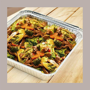 100 pièces en aluminium R29L plateau de service conteneur 4 portions 225x175H35 pour la restauration et le service alimentaire marque CONTITAL - Product Image 1