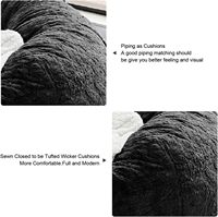 Énorme pouf de 7 pieds style années 90, chaise longue d'extérieur, pouf rempli de billes, pouf de jeu de lancer de billes