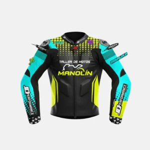 Blouson de moto professionnel pour homme en cuir de vachette véritable, équipement de protection CE Niveau 2 avec bosse dorsale - Product Image 1