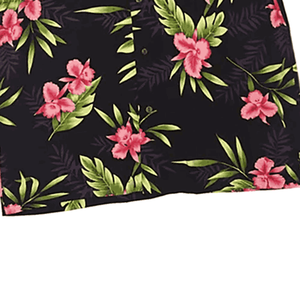 Nueva llegada de los hombres de manga corta Casual Aloha Beach Tops personalizado 100% algodón transpirable camisas hawaianas para vacaciones Terry Fabric - Product Image 5