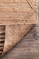 NF447A Natural Fiber Collection Handmade Woven Chunky Textured Premium Jute Runner Rug 0.75-Inch Thick Outdoor Hallway Home
