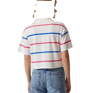 Polos de mujer de alta calidad, ropa informal, tela de algodón, transpirable y cómoda, varios colores y tamaños, venta al por mayor personalizada - Product Image 4