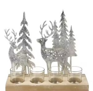 Portavelas de Metal elegante festivo para el hogar, decoración navideña de hierro de alta calidad, decoración de eventos, soporte de luz de té - Product Image 5