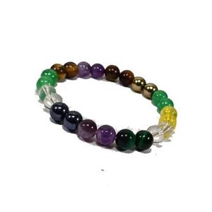 Bracelet en cristal Multi Money Round Stone Bracelet Crystal Gemstone Fashion Jewelry Men and Women Gift Energy - Product Image 5