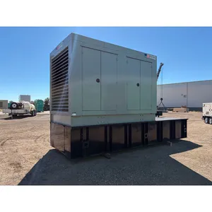 Groupe électrogène diesel industriel triphasé d'occasion 400 kW 480 V/110 V, groupe électrogène de secours commercial fermé - Product Image 1