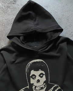 Sudadera con cremallera para hombre de punto de algodón Regular Fit Puff impreso cómodo 100% algodón hombres Flare Anime estampado de gran tamaño hombre Sudadera con capucha - Product Image 5