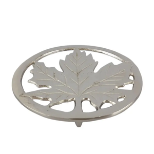 Modern Premium Metal Maple Leaf <b>Trivet</b> Aluminium Eco-Friendly Heat Resistant Hot Pot Holder Pan Excellent Price Kitchen Dining - Product Image 1