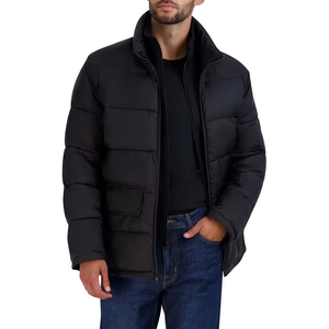 New Style Customized Hooded Bubble Jacket Men High Quality Wholesale Custom Front Design Winter Ready 100% Nylon <b>Canvas</b> - Product Image 5