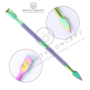 Fait sur mesure multicolore ongles cuticule poussoir durable écologique en acier inoxydable manucure pédicure nettoyant pour Concept de beauté - Product Image 2