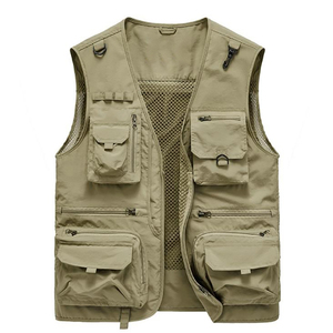 Chaleco de Pesca Transpirable para Hombre, de Poliéster y Nailon, Ropa de Exterior, Estilo Urbano, Ajuste Cómodo - Product Image 4