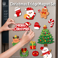 Aimants de réfrigérateur Décorations de Noël Autocollants magnétiques Nouveauté 2026 Écussons magnétiques motif renne dessin animé Design arbre de Noël
